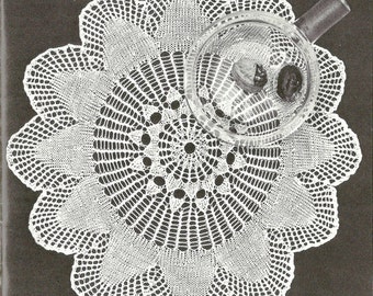Vintage stickmönster, spetsduk, 1970-talet, omedelbar nedladdning