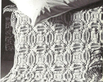 1970-talet, virkad filt, virkmönster, virkat överkast, vintage överkast, vintagemönster, pdf-mönster, omedelbar nedladdning, heminredningsmönster