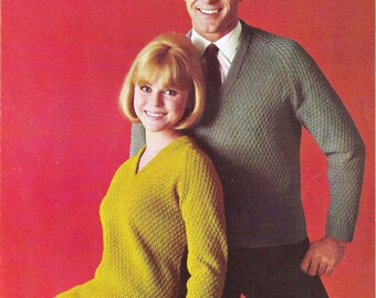 Lata 60.,Wzór dziewiarski,Wzory swetrów,Sweter robiony na drutach,Wzór vintage,Wzór dziewiarski,Wzór pdf, natychmiastowe pobieranie,Wzór brytyjski,Wzór na bluzkę