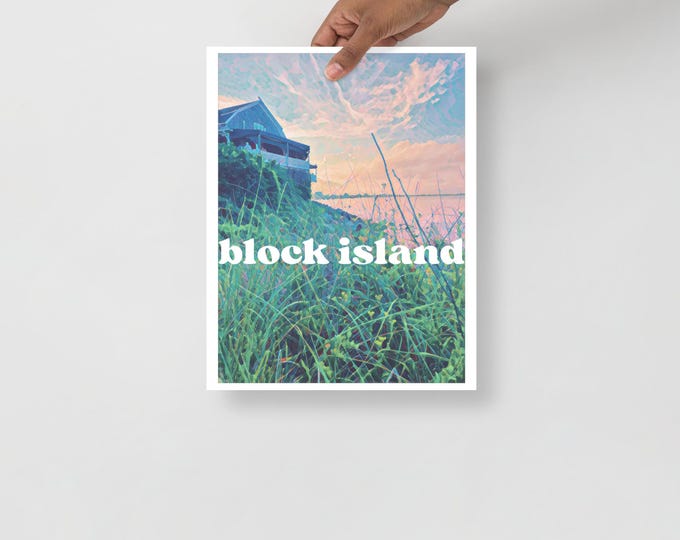 Block Island Poster 11x14in: Surf Hotel at Dawn
