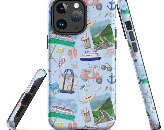 MagSafe® tough case for iPhone® New England Island Getaway print