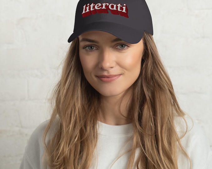 Literati baseball cap; books, literature, reading, reader