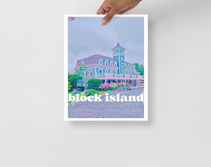 Block Island Poster 11 x 14in: Hotel Manisses
