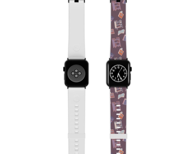 Library Books Pattern Watch Band for Apple Watch | Reading Theme
