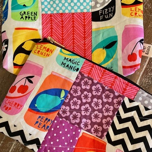 Handmade quilted zipper pouch
