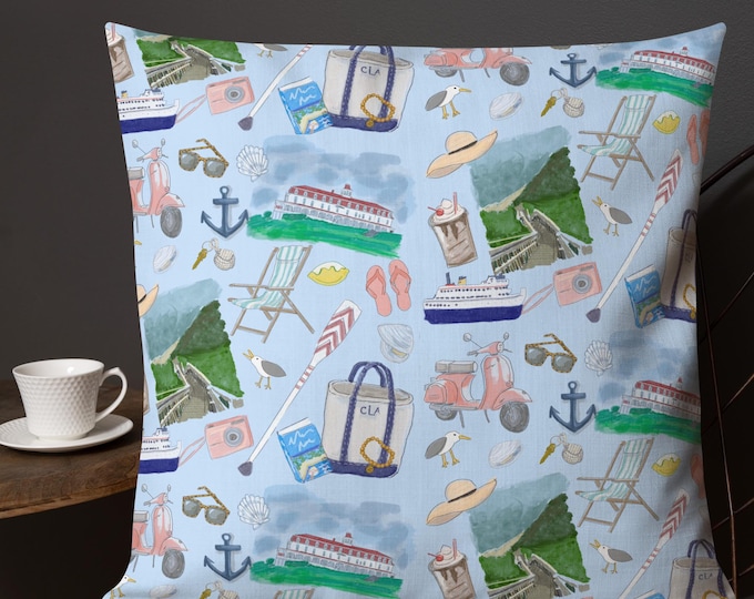 Premium Pillow: New England Island Getaway pattern