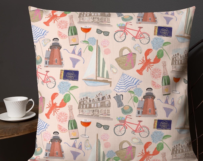 Premium Pillow: New England Summer pattern