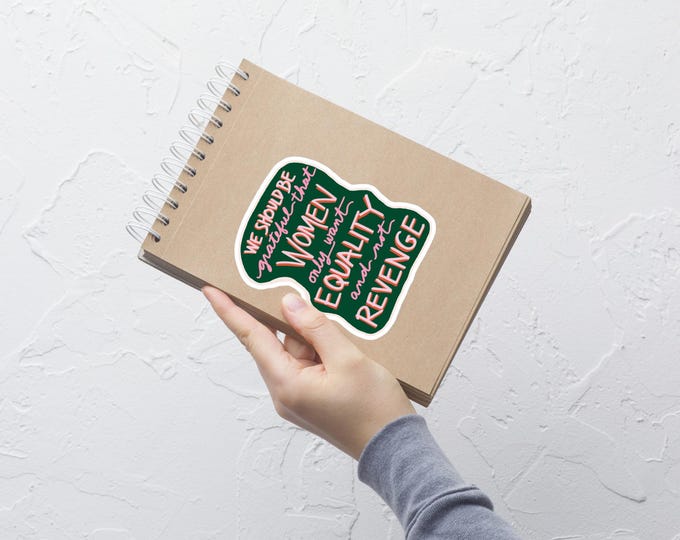 Women's Equality slogan: Bubble-free stickers