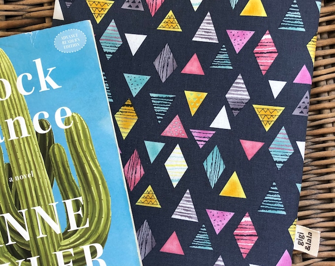 Padded book pouch: Desert Diamond print, book sleeve, book cozy