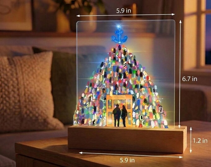 Lobster Trap Christmas Tree Night Light | Custom Shape UV Night Light