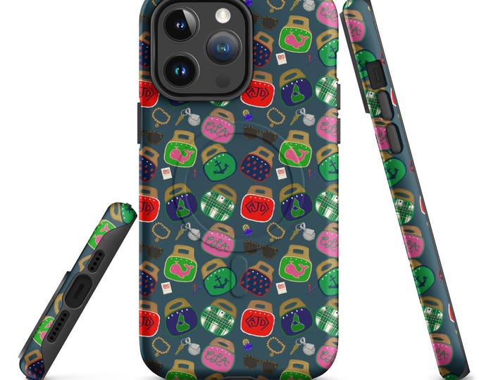 Preppy Purses pattern MagSafe® tough case for iPhone®