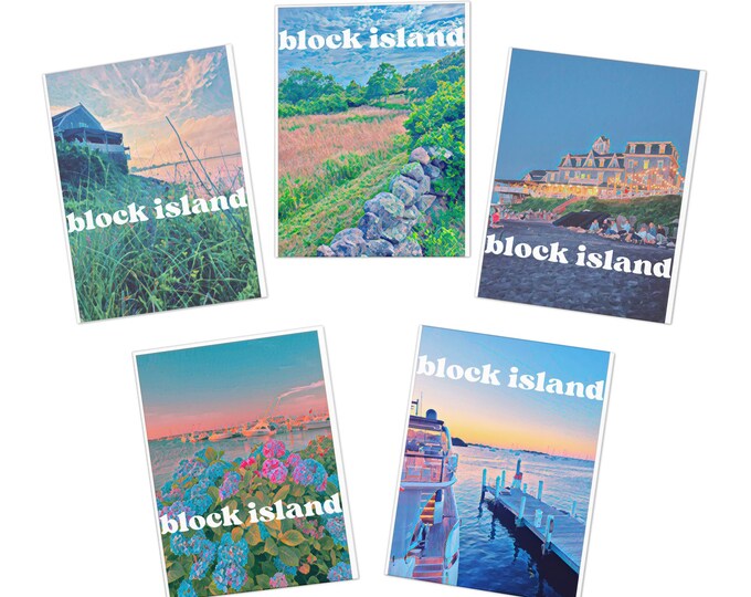 Block Island Scenic Cards 5-Pack, Original Photography Greeting Cards