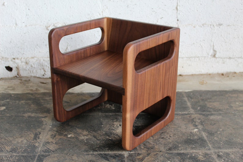 Walnut Ella Adams Montessori Cube Chair image 3