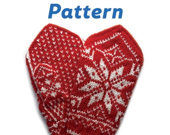 Mitten Knitting Pattern, Arne Mittens, Norwegian knit mittens