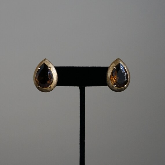 Vintage Earrings - Schiaparelli Earrings - Brown … - image 2