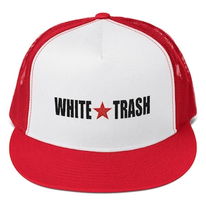 BLANCO TRASH bordado Snap Back Trucker Tapa