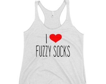 I LOVE FUZZY SOCKS Women&#39;s Racerback Tank
