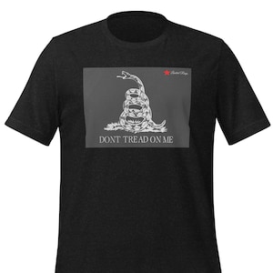 Don't Tread On Me Black Gadsden Flag Unisex t-shirt