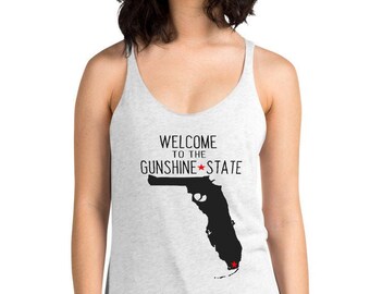Welcome to the GUNSHINE State Women&#39;s Racerback Tank