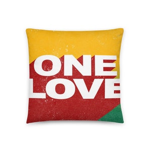 REGGAE One Love Rasta Vibe Grundkissen
