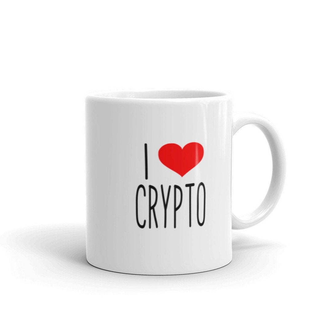 I Love Crypto - Cryptocurrency Cryptocurrencies White Glossy Mug - Etsy