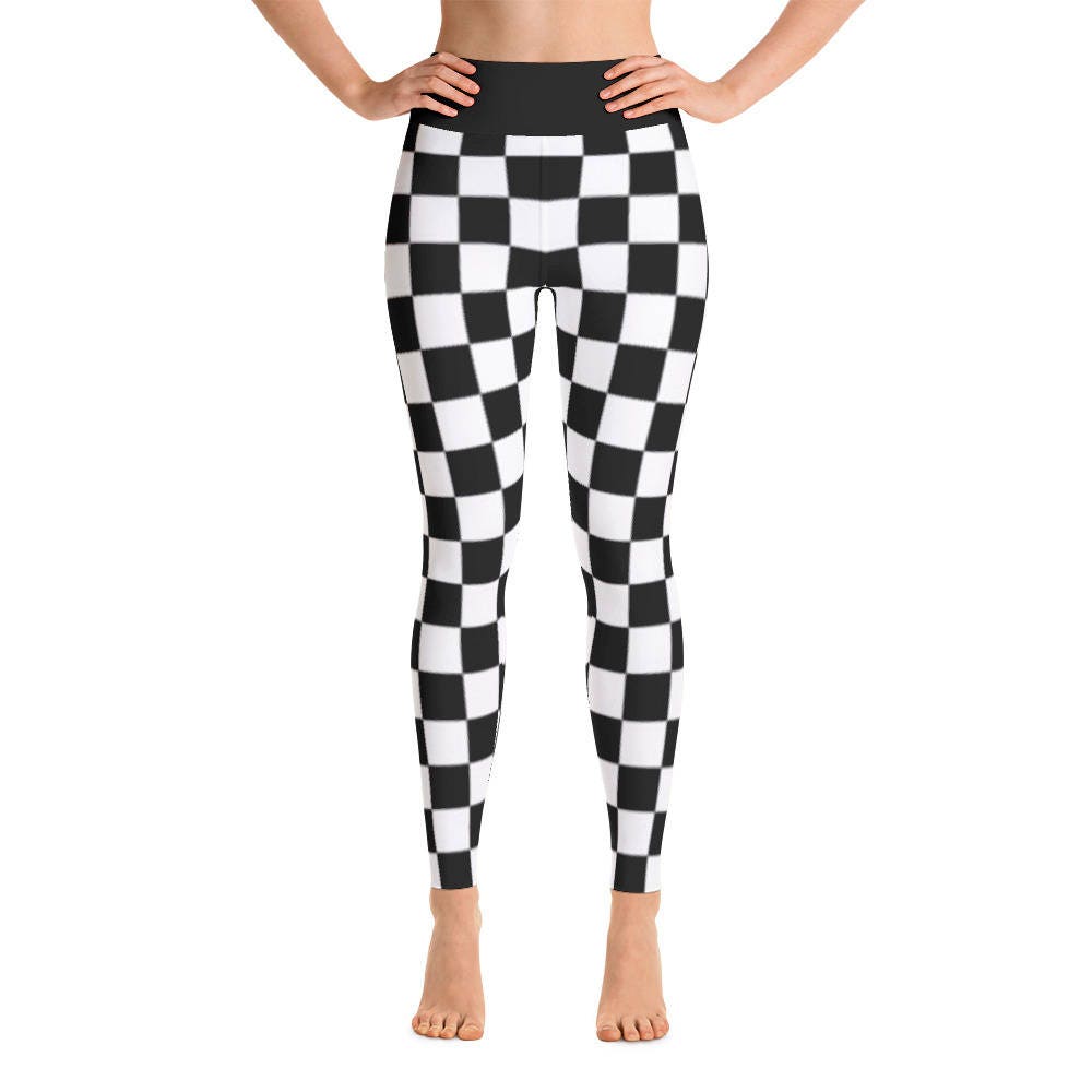 Checkered Yoga Pants - Etsy
