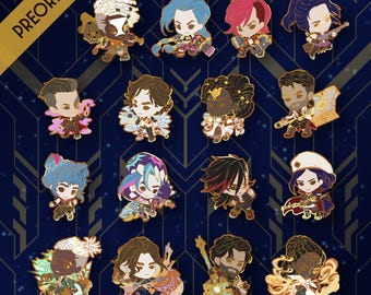 Set di spille Arcane - Spille smaltate Chibi