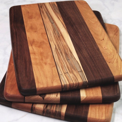 Wood Cutting Board Walnut Cherry Ambrosia Maple Wood Etsy