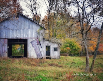 Photography, The Old Tobacco Barn Along Highway 127, Country Print, Photography Print or Canvas Art