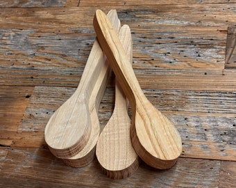 Four (4) Wood Spoon Blanks, Wood Carving Blanks, Spoon Carving Blanks, Chestnut Wood (Purchase is for 4 spoon blanks)