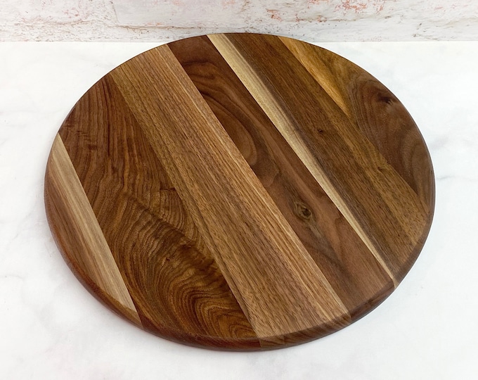 Wooden Cutting Board, Round, Wild Walnut Wood Series