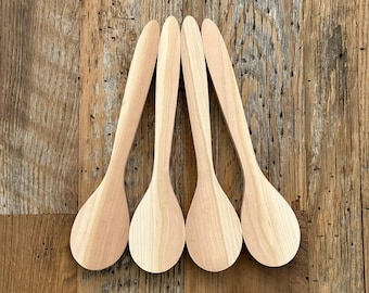Cherry Wood Spoon Carving Blanks: Two-Toned, Set of 4