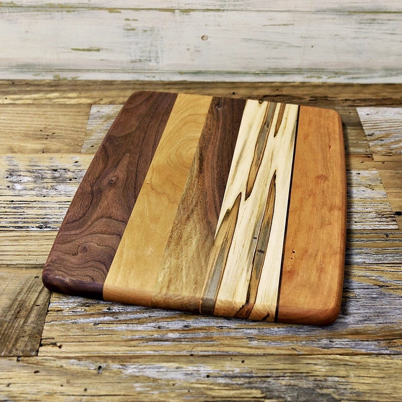 Wood Cutting Board, Walnut, Cherry & Ambrosia Maple Wood image 5