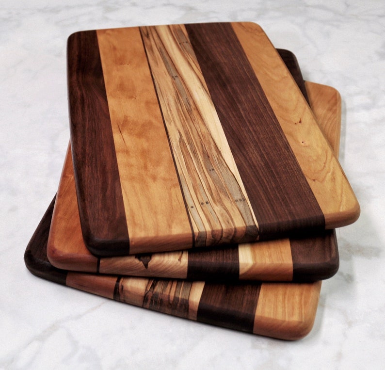 Wood Cutting Board, Walnut, Cherry & Ambrosia Maple Wood image 3