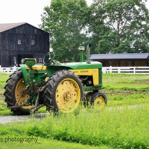 John Deere Tractor Photography Print: Shaker Village Canvas Art