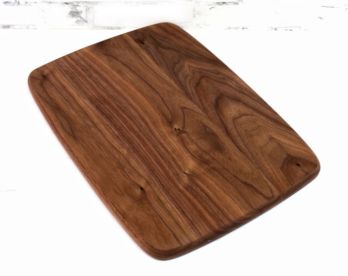 Large or Regular Size Wood Cutting Board, Walnut Wood