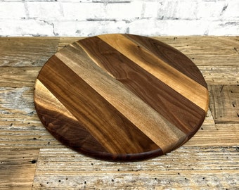 Wooden Cutting Board, Round, Wild Walnut Wood Series