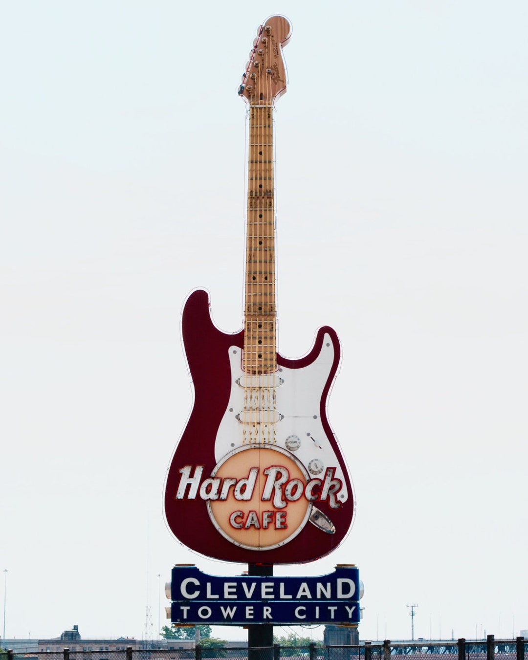 Cleveland Hard Rock Cafe Guitar - 8 X 10 - Etsy