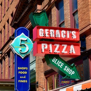 The Colonial Arcade and Neon Sign - 8x10