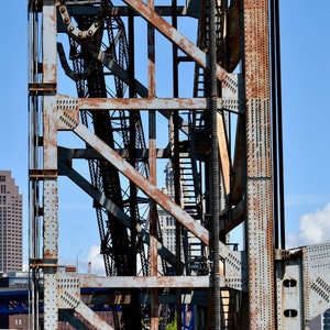 Cleveland Skyline - Terminal Tower, BP Building & Lift Bridge - 8X10