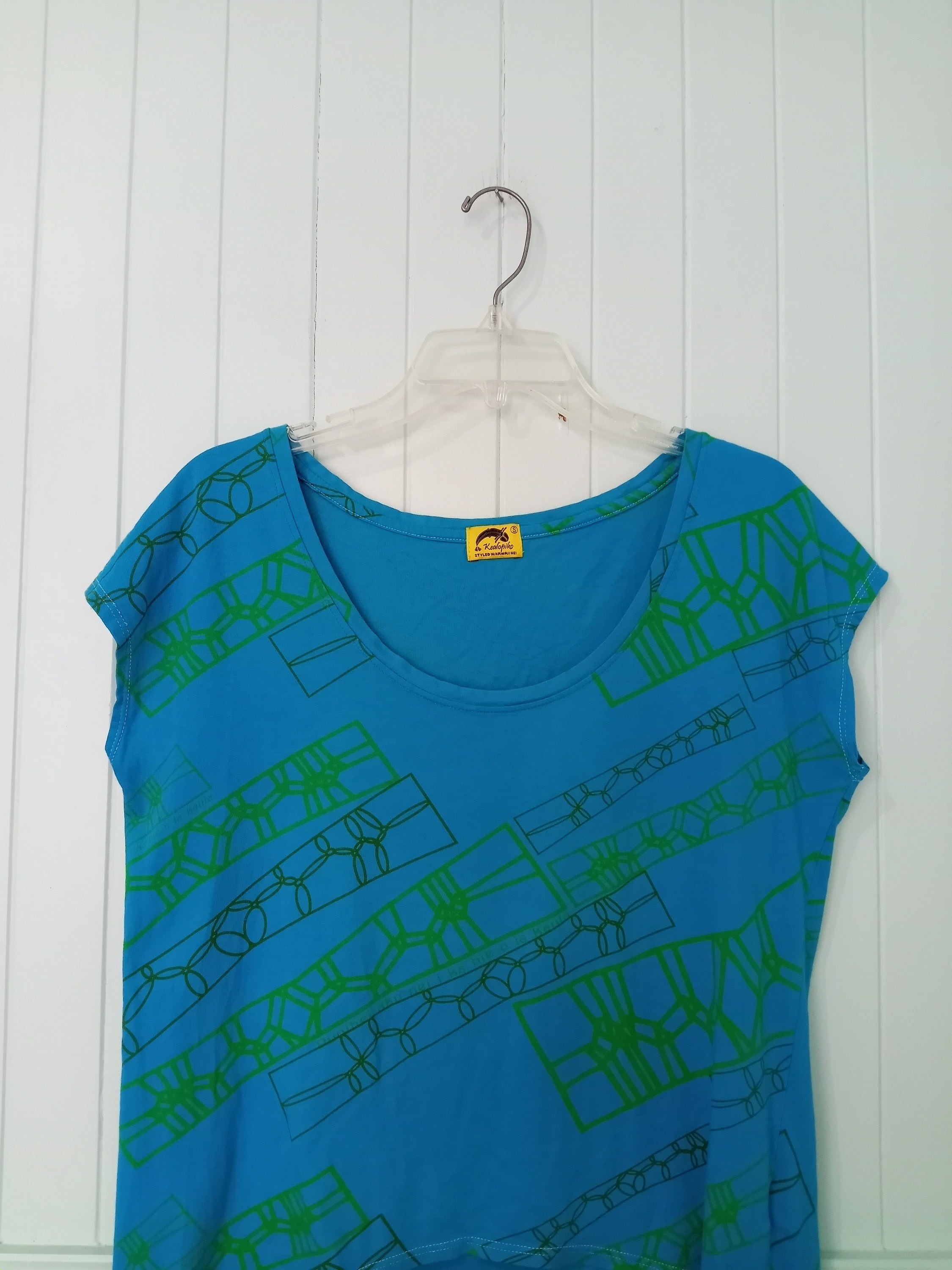 Kealopiko トップス Kealopiko Sz S Modern Hawaiian Aloha Shirt Blouse Organic