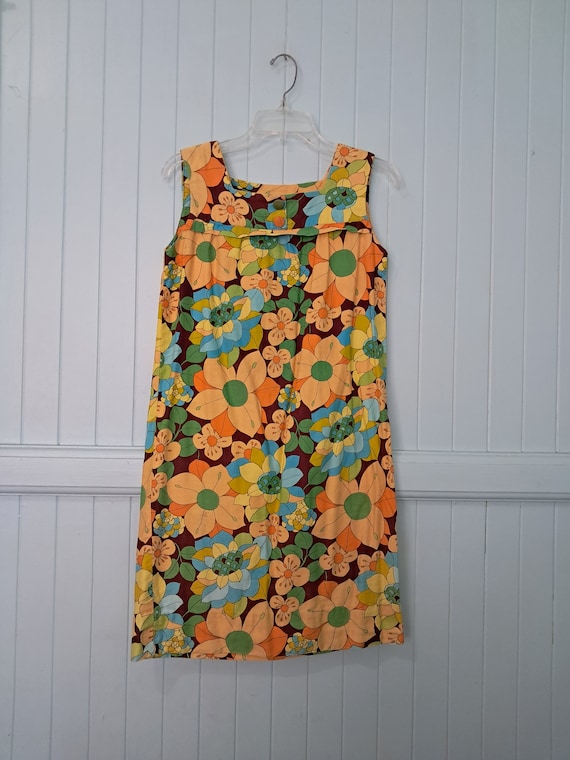 Mod Mini Muumuu Dress Sz S Aloha Hawaiian Vintage… - image 2