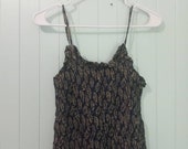 Gypsy by the Sea Boutique Bali Ruched Smocked Indonesian Batik Mini Dress Bodycon Sz S NWT