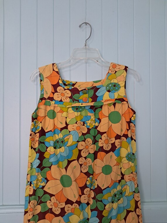 Mod Mini Muumuu Dress Sz S Aloha Hawaiian Vintage… - image 1