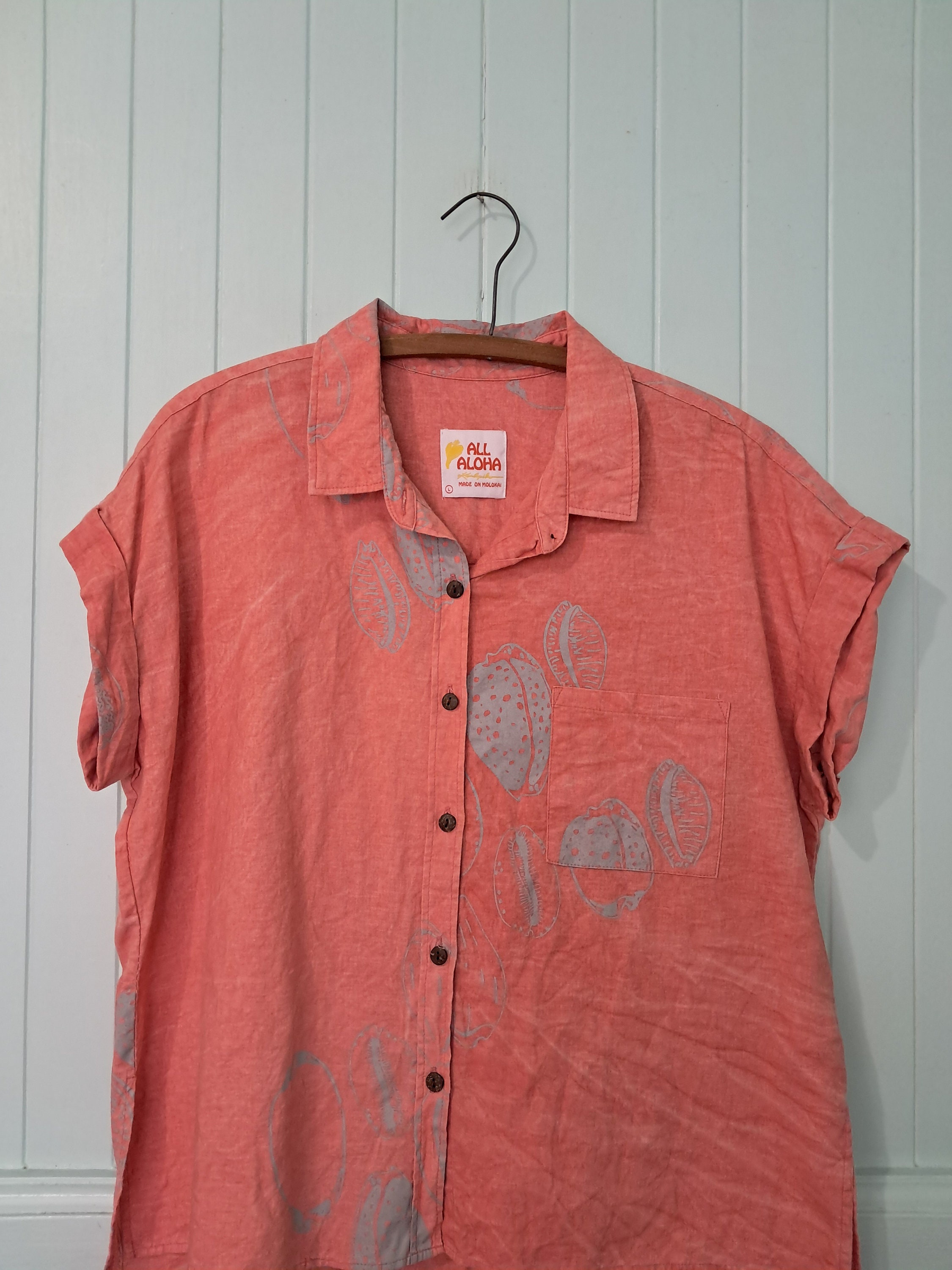 Kealopiko トップス kealopiko Womens Top Blouse Size Large Aloha Hawaiian AB4 | eBay