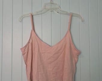 NWT Alohiwai Sz M Hawaiian Aloha Shirt Tank Cropped Boxy Fit Blush
