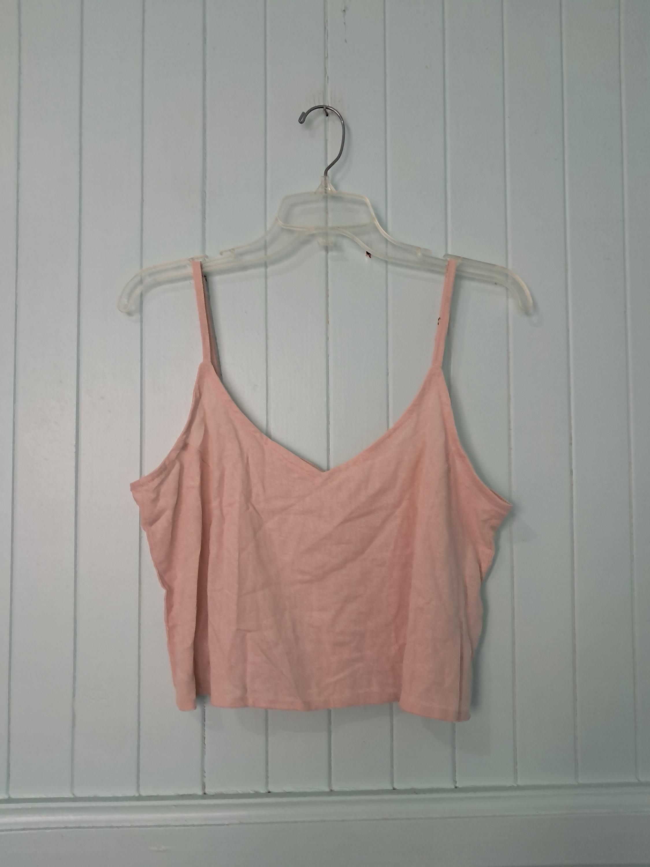 NWT Alohiwai Sz M Hawaiian Aloha Shirt Tank Cropped Boxy Fit Blush