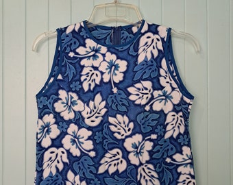 Good Times Hawaiian Aloha Dress Midi Muumuu Sz XL Vintage Asian