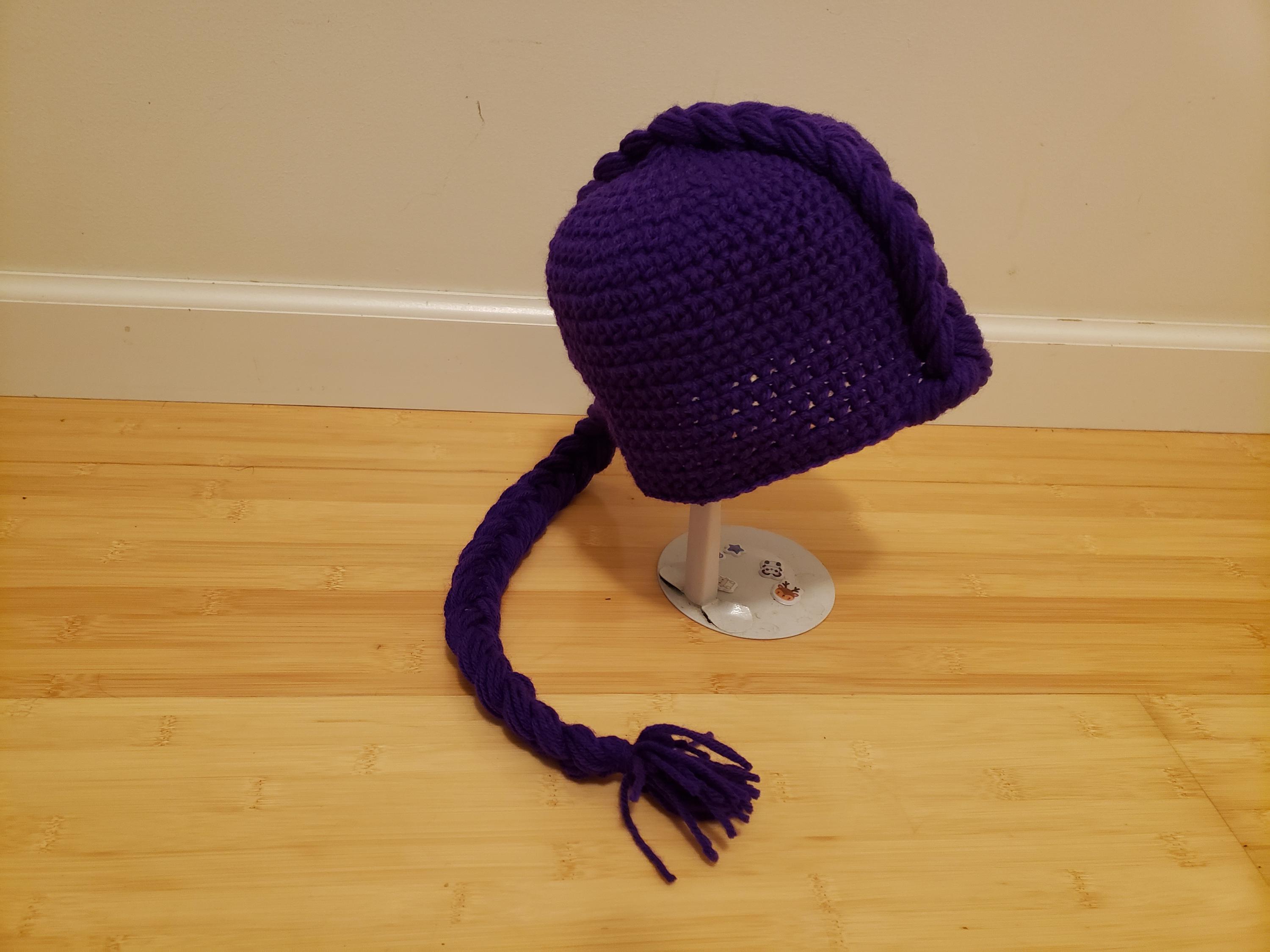 Handmade Purple Crochet Hat: K-pop Inspired Design - Etsy display picture 1