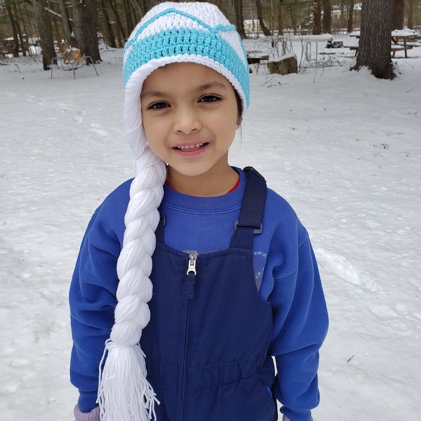 Crochet Hat, Elsa Hat, Frozen, Kids, Toddler, Made to Order